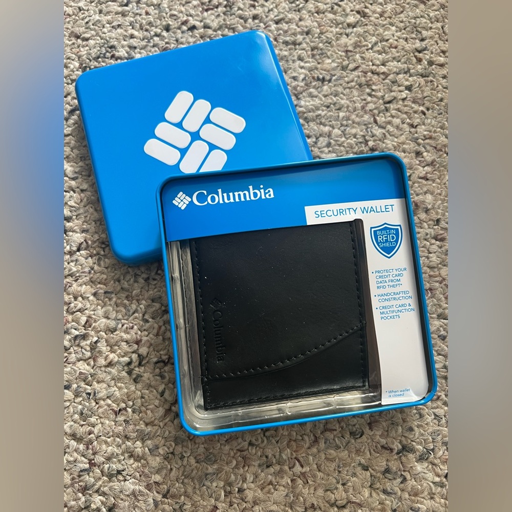 NEW Men’s Columbia Black RFID Shield Wallet